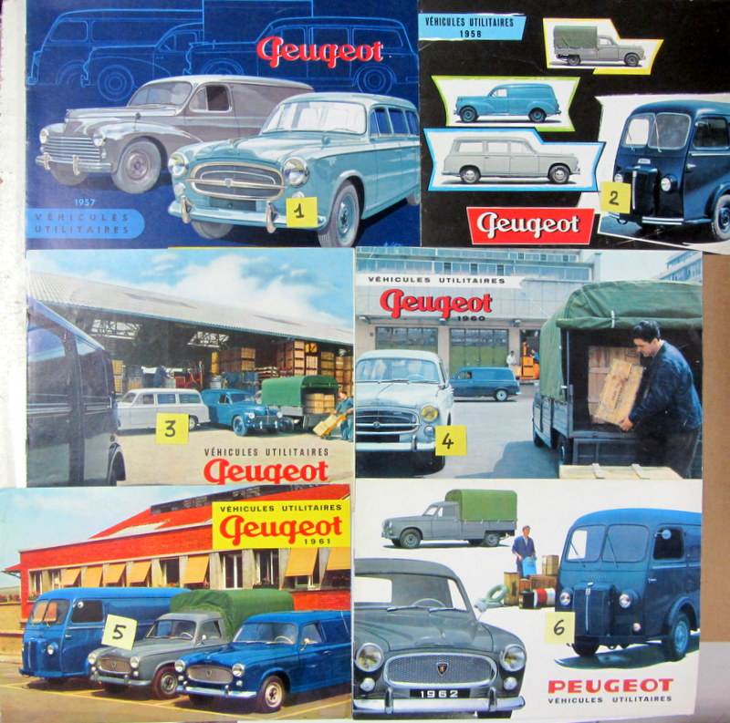 Couverture de 1957-1962 PEUGEOT UTILITAIRES 203-403-D4A-D4B CATALOGUE