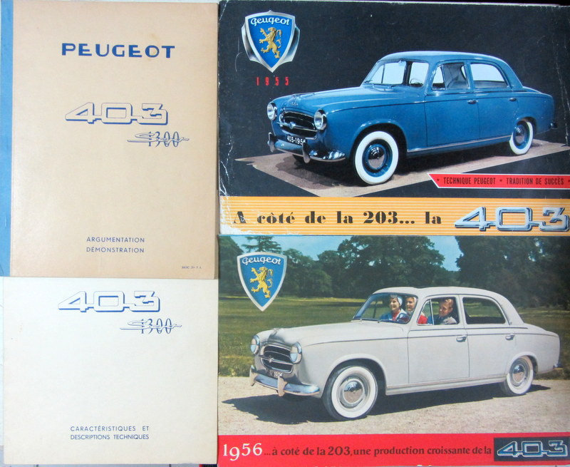 Couverture de 1955-1960 PEUGEOT 403 CATALOGUE