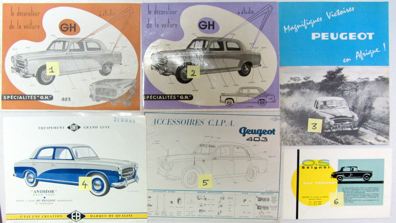 Couverture de PEUGEOT 403 VICTOIRE EN AFRIQUE 
ET ACCESSOIRE