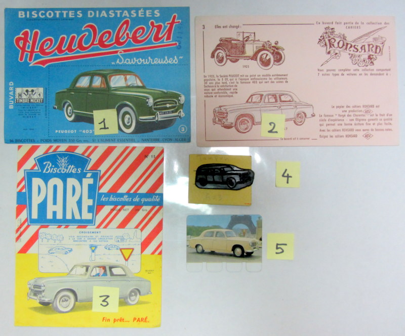 Couverture de PEUGEOT 403 BUVARD TAMPON PRESENTOIR