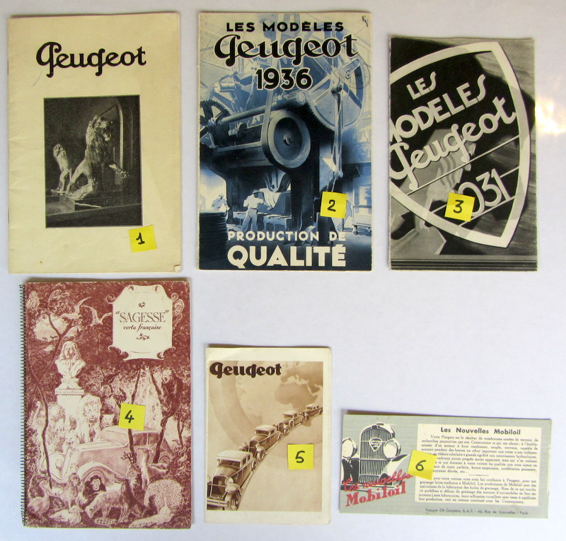 Couverture de 1930-1936 PEUGEOT DOCUMENTS DIVERS