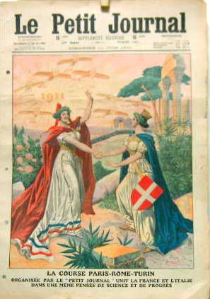 Couverture de 1911 LA COURSE PARIS ROME TURIN   SUPPLEMENT DU PETIT JOURNAL