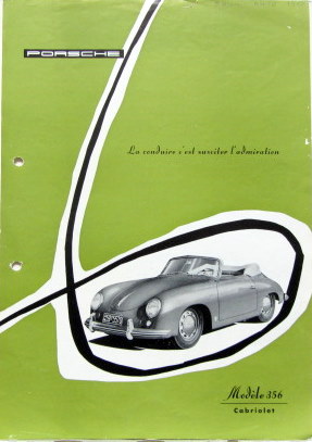 Couverture de 1955 PORSCHE 356 CABRIOLET PROSPECTUS