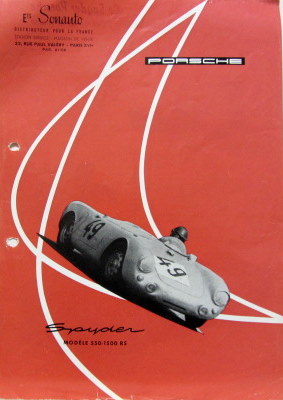 Couverture de 1955 PORSCHE SPYDER 550/1500 RS PROSPECTUS