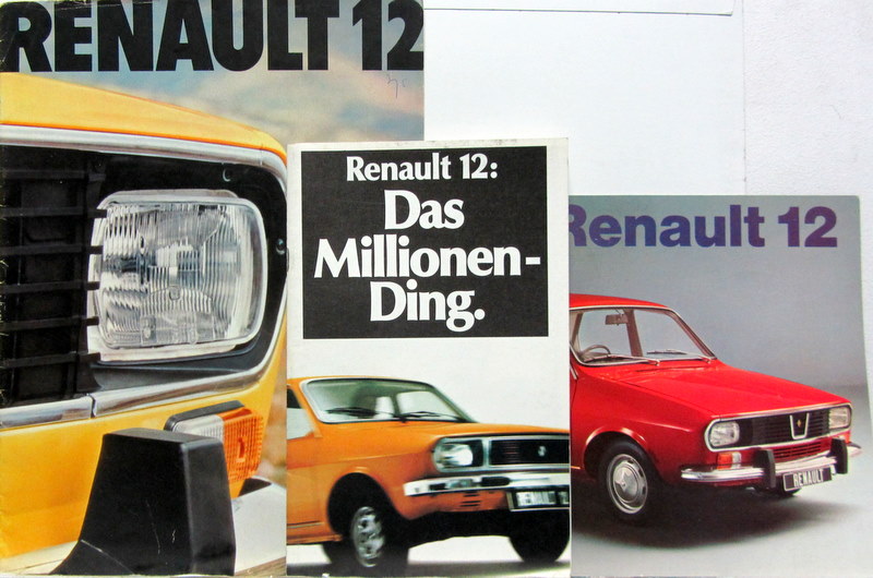 Couverture de RENAULT 12 CATALOGUES ETRANGER