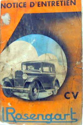 Couverture de ROSENGART LR 45 LR 48
LIVRET D'ENTRETIEN