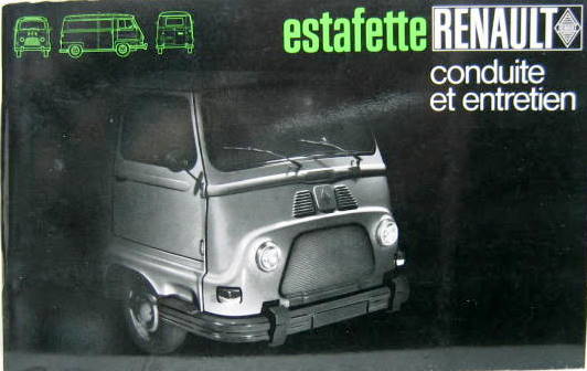 Couverture de 1970-10 RENAULT ESTAFETTE R2136-2137 LIVRET D'ENTRETIEN