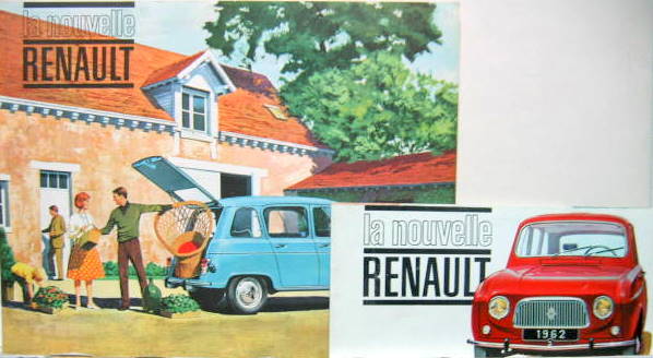 Couverture de 1962 RENAULT 4 CATALOGUE AU CHOIX