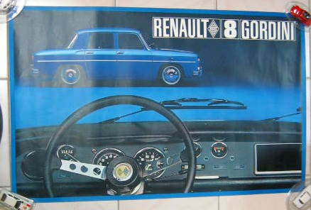 Couverture de RENAULT R8 GORDINI AFFICHE ORIGINALE