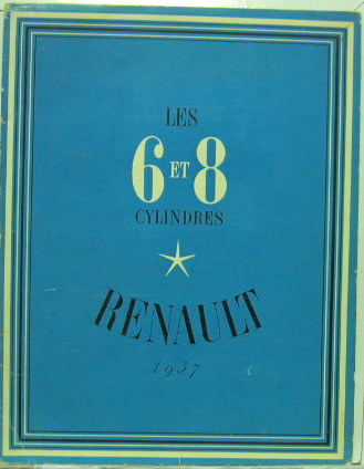 Couverture de 1937 RENAULT 3 ET 8 CYLINDRES CATALOGUE AVEC 3 PLANCHES