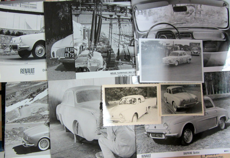 Couverture de RENAULT DAUPHINE UNE CENTAINE DE PHOTOS DE RENAULT OU DE PARTICULIER SUR TOUS LES MODELES + DIVERS