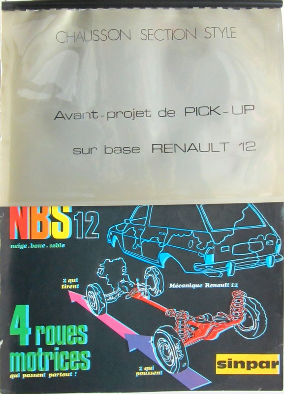 Couverture de RENAULT 12 PROJET CHAUSSON DE PICK-UP ET 4X4 SINPAR AU CHOIX
