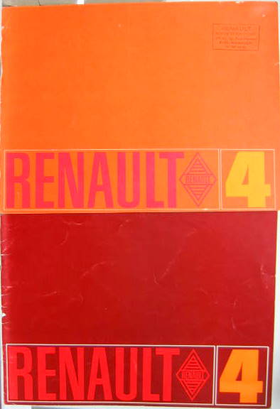 Couverture de RENAULT 4 CATALOGUE AU CHOIX