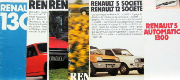 Couverture de 1974-1981 RENAULT 5 CATALOGUE
