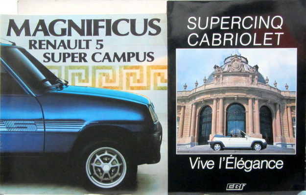 Couverture de 1984  RENAULT 5 SUPER CAMPUS ET SUPERCINQ CABRIOLET EBS CATALOGUE