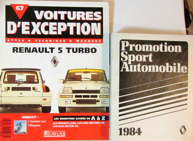 Couverture de RENAULT 5 TURBO VOITURES D'EXEPTION - 1984 PROMOTION SPORT AUTOMOBILE