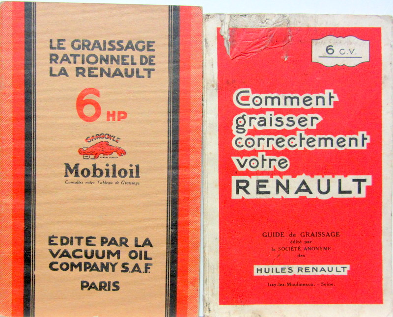 Couverture de RENAULT  GUIDE DE GRAISSAGE DES HUILES RENAULT ET MOBILOIL AU CHOIX