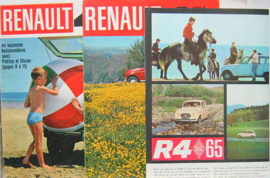 Couverture de 1963-64-65 RENAULT 4 CATALOGUE AU CHOIX