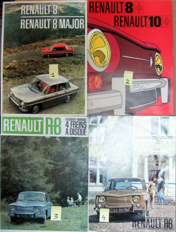 Couverture de RENAULT R8 R10 ET MAJOR CATALOGUE
