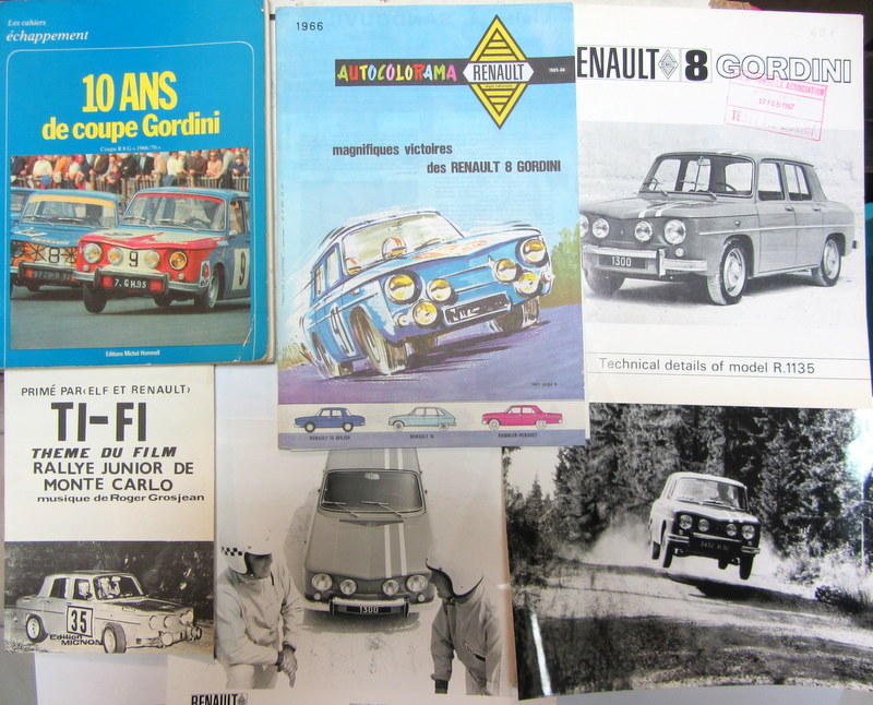 Couverture de RENAULT 8 GORDINI COUPE CATALOGUES DIVERS