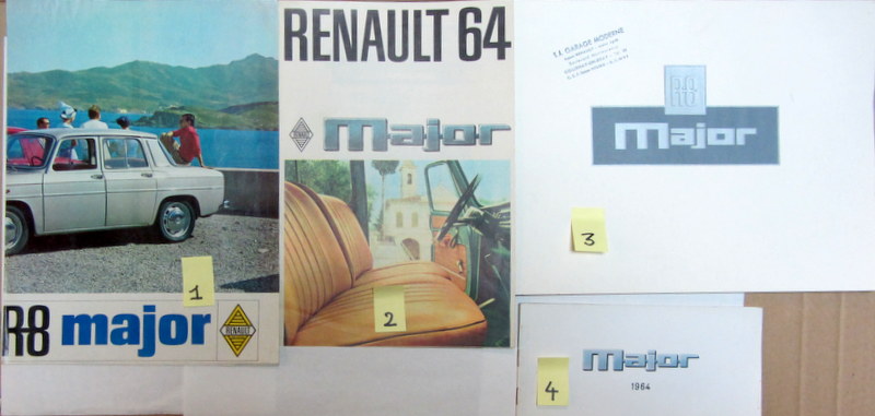Couverture de RENAULT R8 MAJOR  CATALOGUE