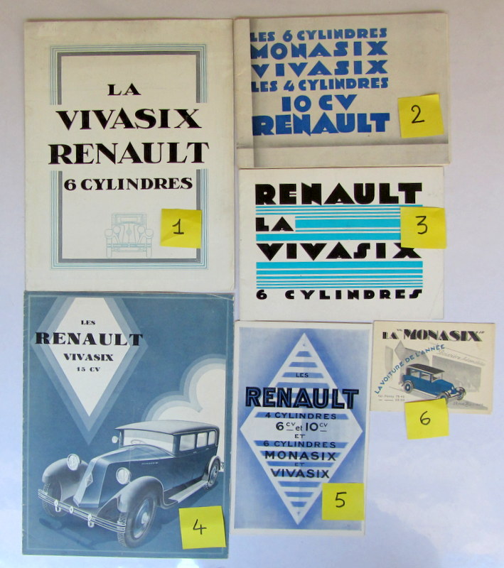 Couverture de RENAULT MONASIX VIVASIX CATALOGUE