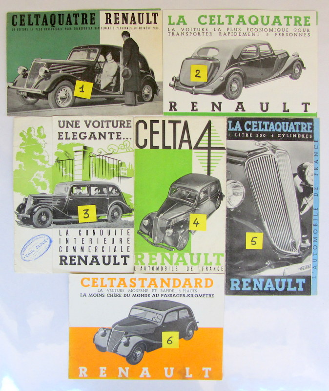Couverture de RENAULT CELTAQUATRE CATALOGUE