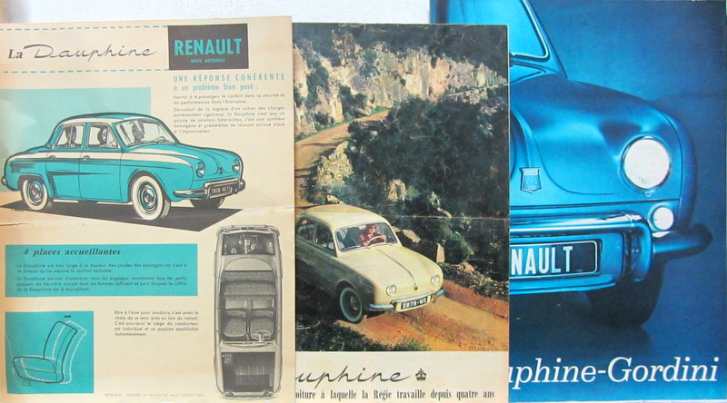 Couverture de RENAULT DAUPHINE 1958 - DEBUT - GORDINI CATALOGUE