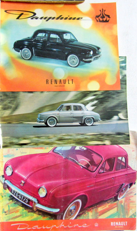 Couverture de RENAULT DAUPHINE PROSPECTUS 1960-ONDINE GORDINI ET CATALOGUE 1958