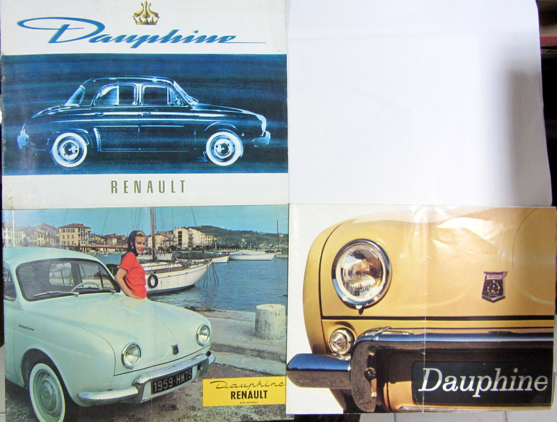 Couverture de 1959 A 1961 RENAULT DAUPHINE CATALOGUE