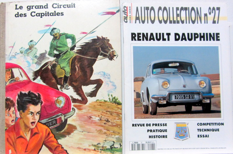 Couverture de RENAULT DAUPHINE JEU LE GRAND CIRCUIT DES CAPITALES AVEC SA CARTE DEPLIANTE COMPLET DE CES VIGNETTES - AUTO COLLECTION