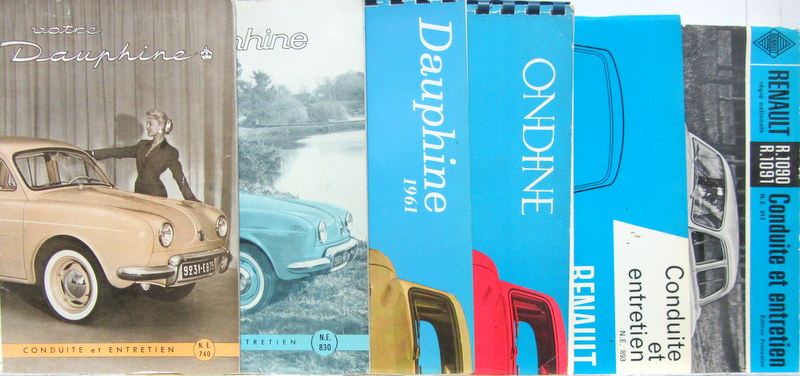 Couverture de RENAULT DAUPHINE LIVRET D'ENTRETIEN TOUS MODELES