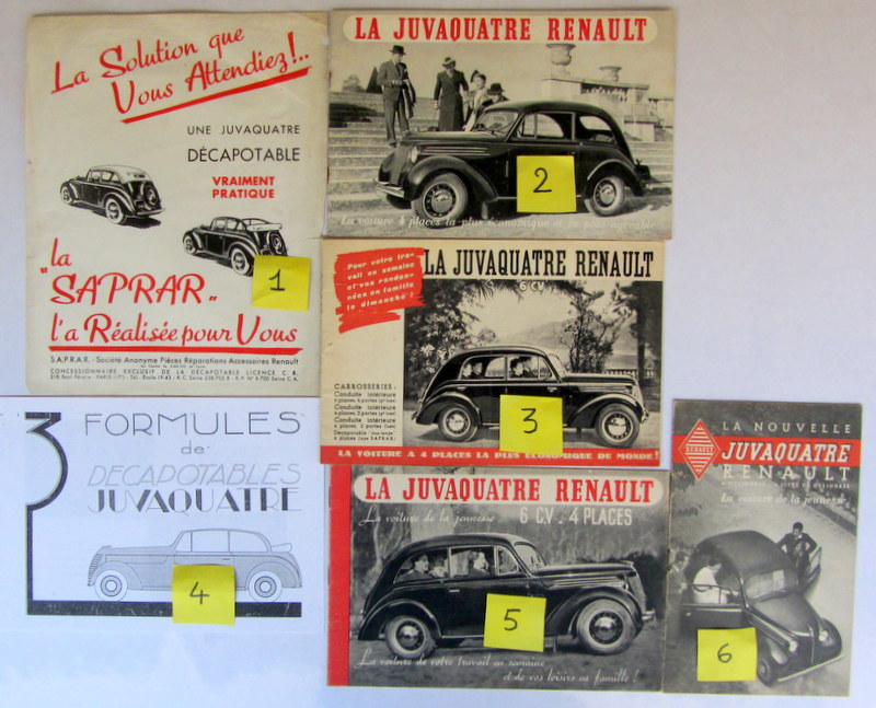 Couverture de RENAULT JUVAQUATRE  CATALOGUE
