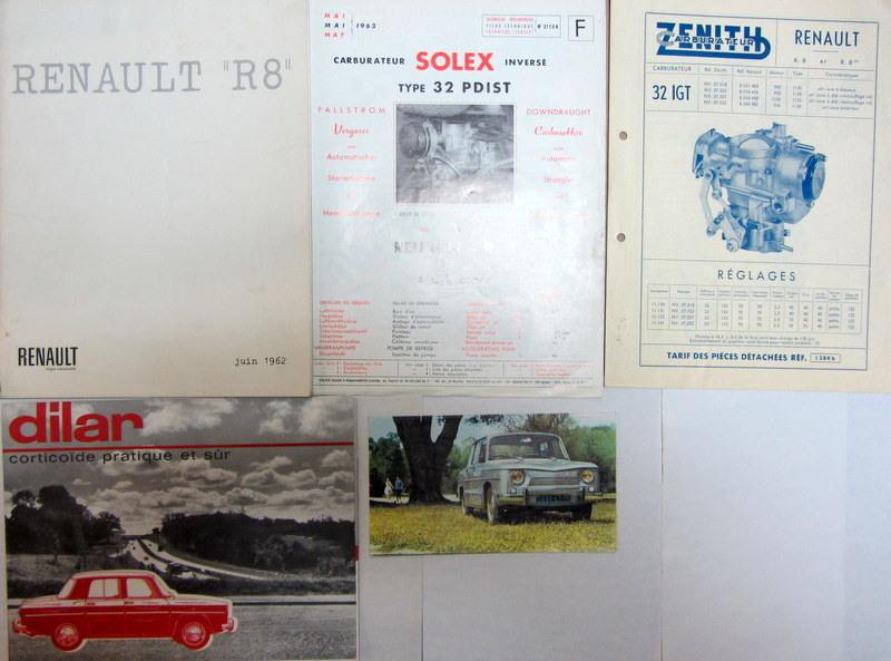 Couverture de RENAULT 8  CATALOGUE ET DIVERS