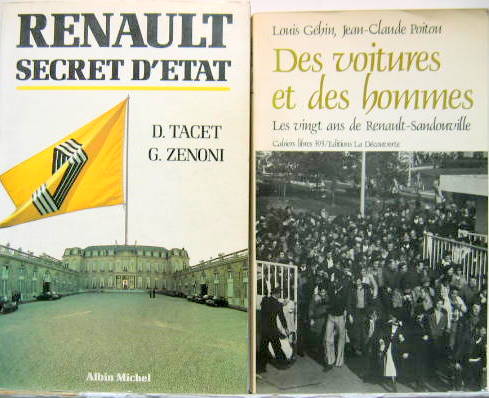 Couverture de RENAULT SECRETS D'ETAT PAR 2 JOURNALISTES DU FIGARO DES VOITURES ET DES HOMMES LES VINGTS ANS DE RENAULT SANDOUVILLE AU CHOIX