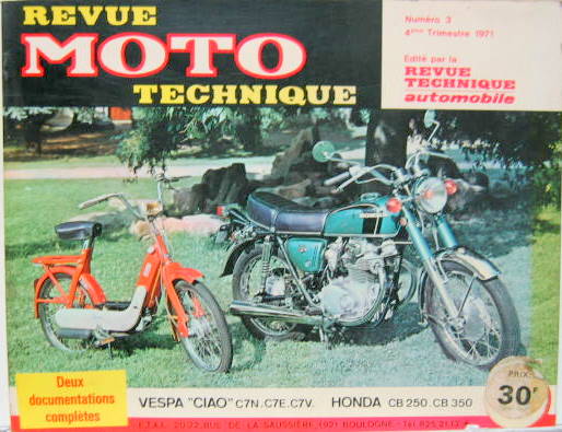 Couverture de 03 RMT HONDA CB 250 CB 350 VESPA CIAO C7N C7E C7V