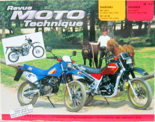 Couverture de 62 RMT SUZUKI DR125S (1983-1992)DR 125 SE 51994 A 2000)HONDA XLV750R (1983 A 1986)
HONDA XLV750R 1983-1986 
FICHE PREMIERE URGENCE YAMAHA SRX600 TYPE 1XL