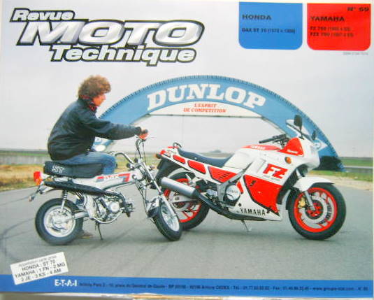 Couverture de 69 RMT HONDA DAX ST70 (1970 A 1988) YAMAHA FZ750 (1985 A 93) FZX 750 (1987 A 93)