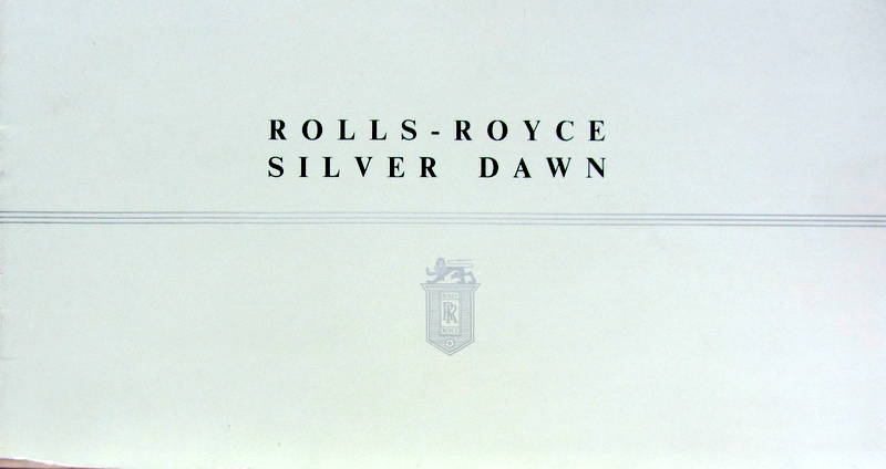 Couverture de 1953-10 ROLLS ROYCE SILVER DAWN  BERLINE ET CABRIOLET  AVEC SON TARIF CATALOGUE EN ANGLAIS