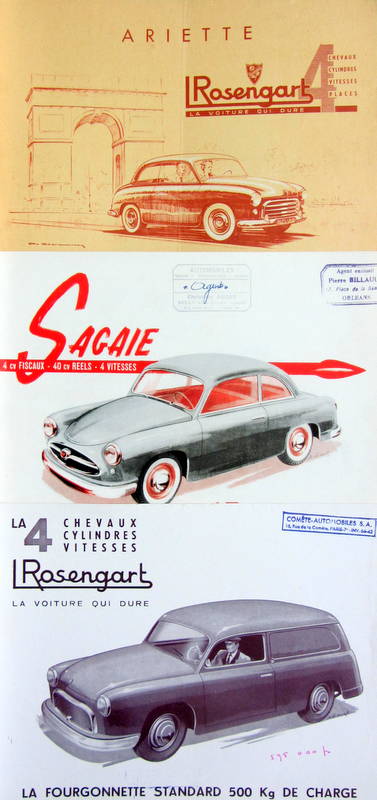 Couverture de ROSENGART ARIETTE SAGAIE FOURGONNETTE CATALOGUE