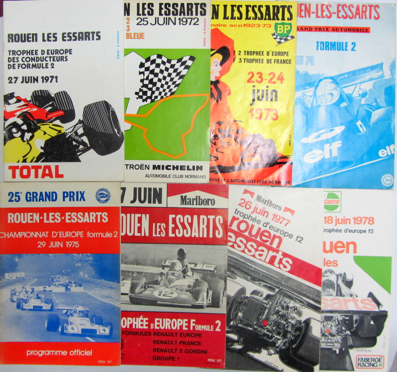 Couverture de 1971 A 1978 ROUEN LES ESSARTS FORMULE 2 PROGRAMME