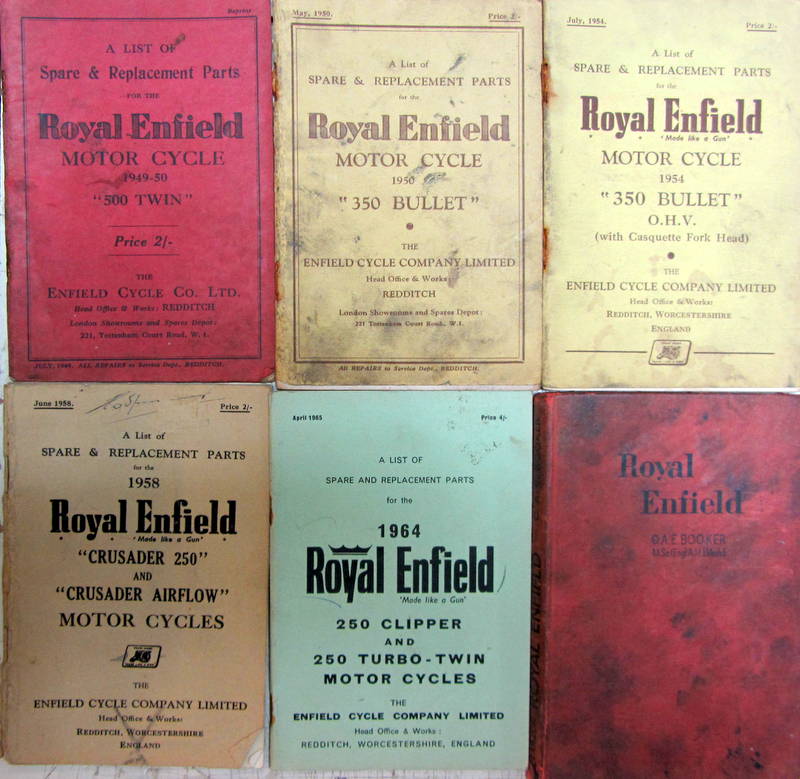 Couverture de ROYAL ENFIELD CATAOGUE DE PIECES  ET MANUEL
