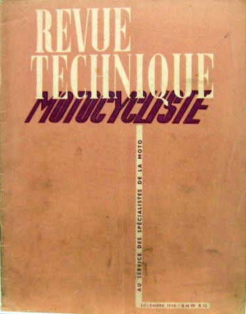 Couverture de 1948-12 BMW R12 CARBURATEURS AMAC ET AMAL