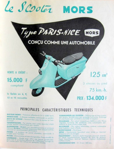 Couverture de SPEED SCOOTER LEGER MORS SICVAM TYPE PARIS NICE PROSPECTUS