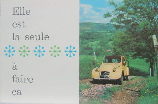 Couverture de 1960 CITROEN 2 CV ELLE EST LA SEULE A FAIRE CA