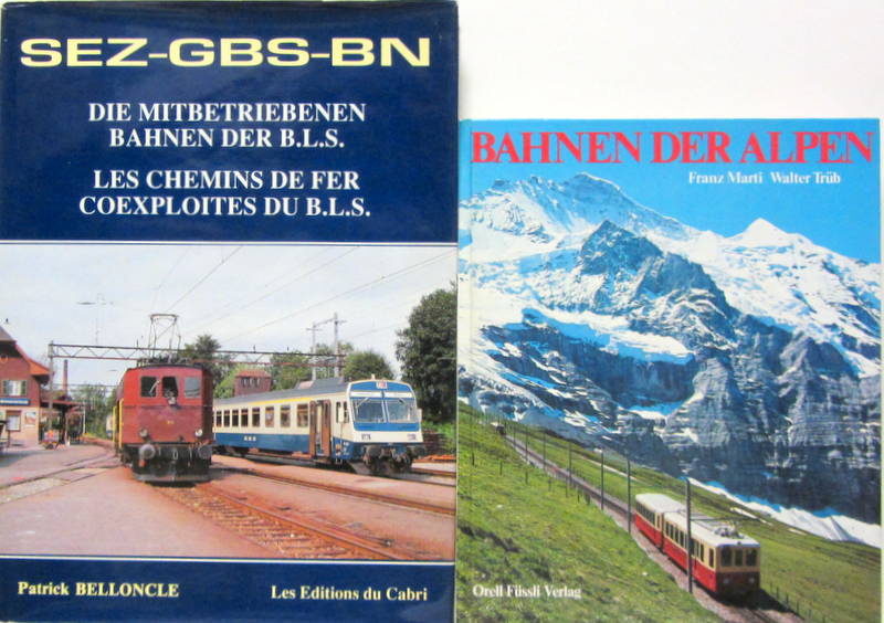 Couverture de DIE MIT BETRIEBENEN BAHNEN DER BLS LES CHEMINS DE FER COEXPLOITES DU BLS SEZ GBS BN EN ALLEMAND RESUME ET LEGENDE DES PHOTOS EN FRANCAIS