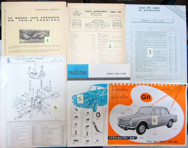 Couverture de SIMCA 1300 -1500 DOCUMENTS