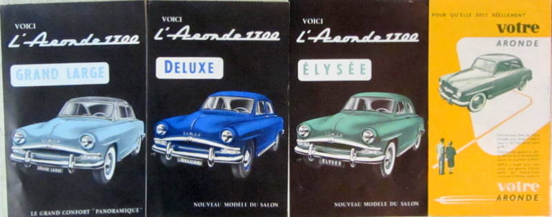 Couverture de 1956 ET ?  SIMCA ARONDE CATALOGUE
