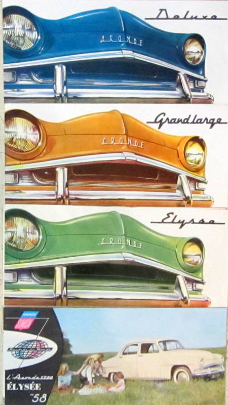 Couverture de 1957 1958  SIMCA ARONDE CATALOGUE