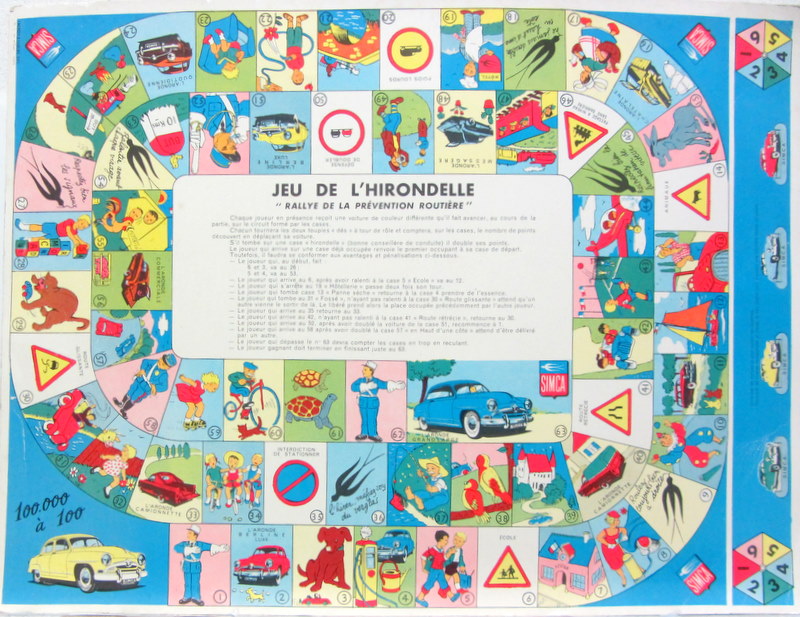 Couverture de SIMCA JEU DE L'HIRONDELLE RALLYE DE LA PREVENTION ROUTIERE COMPLET
